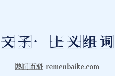 文子·上义组词是什么意思的图片